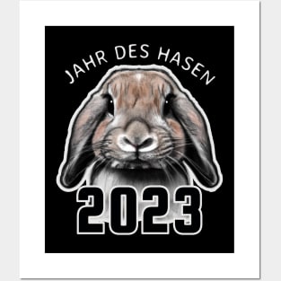 YEAR OF THE RABBIT in German, 2023 Posters and Art